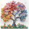 5D Diamond Art Kits for Adults Beginner,Colorful Flower Tree Diamond Painting Kits for Special Shape,DIY Full Drill Diamond Dots Gem Art for Home Wall Decor 12 X 12Inch